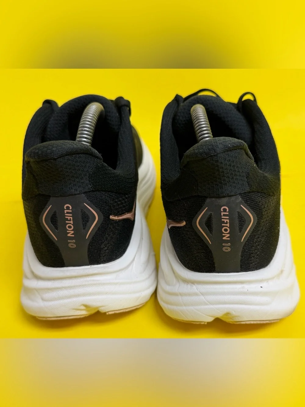 Hoka Clifton 10 Womens Running Shoes Black Rose Gold 1162031 BRGL SIZE 9.5 B